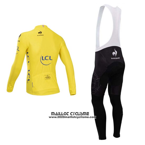 2014 Maillot Ciclismo Tour de France Jaune Manches Longues et Cuissard